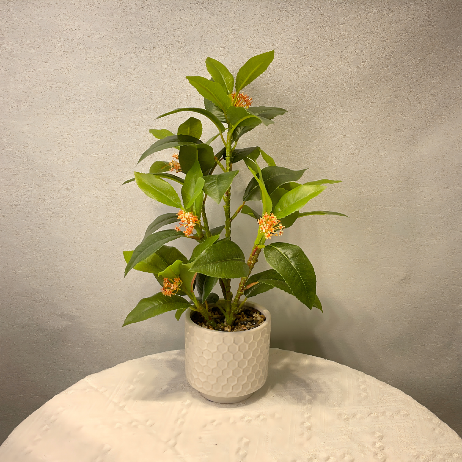 Orange Bloom Camellia Artificial Plant