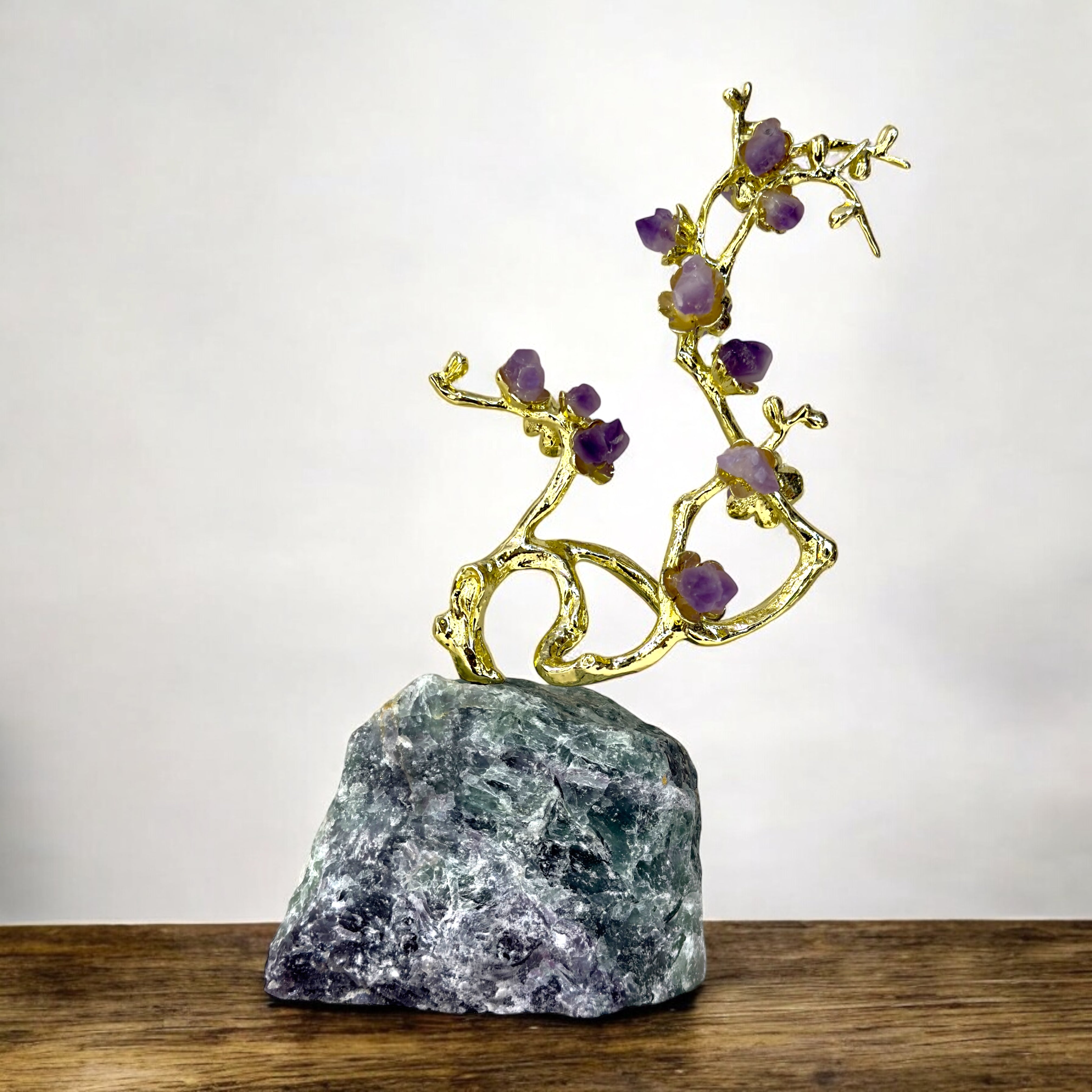 Twilight Bloom – Amethyst on Java Stone Tree