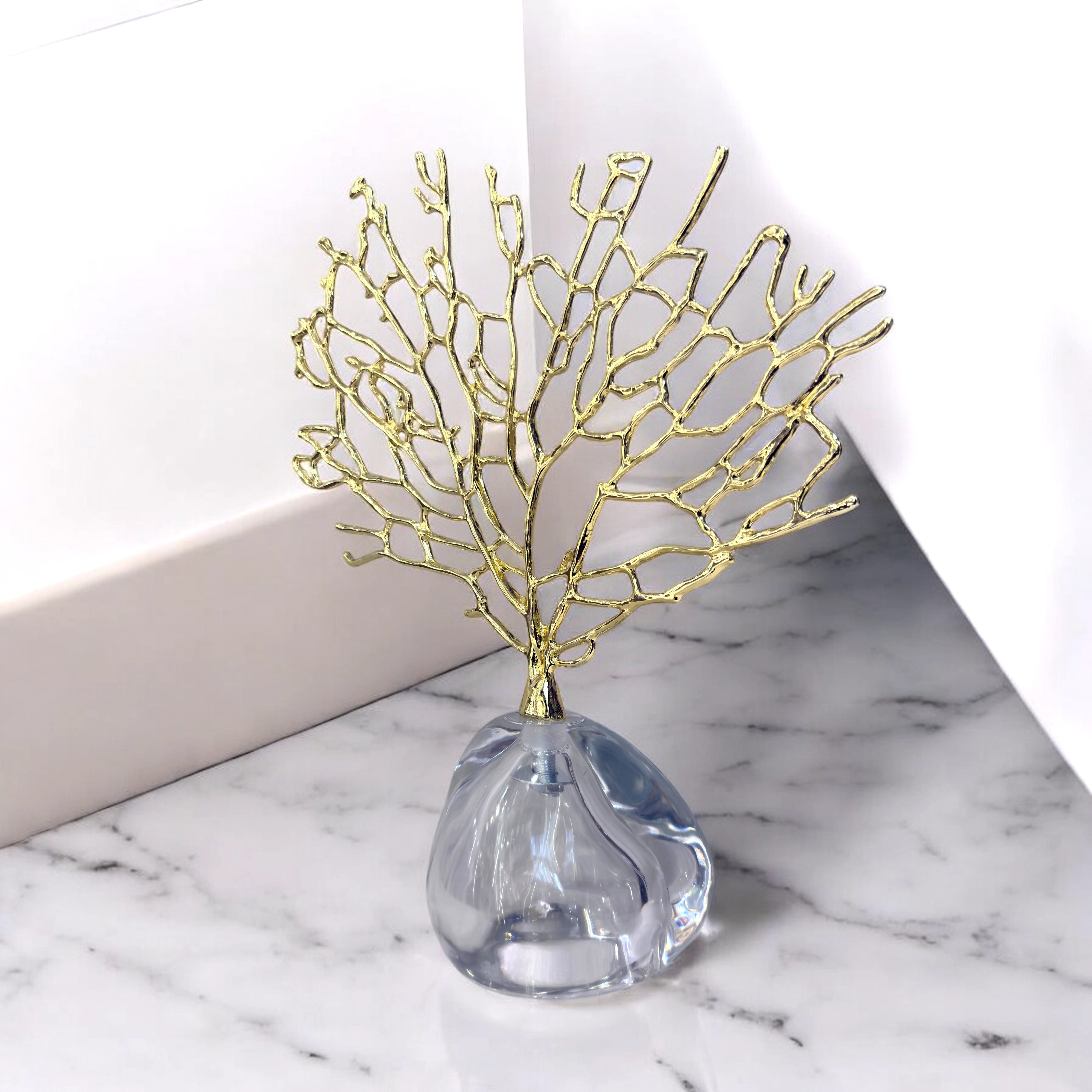 Golden Coral Art Sculpture -Big