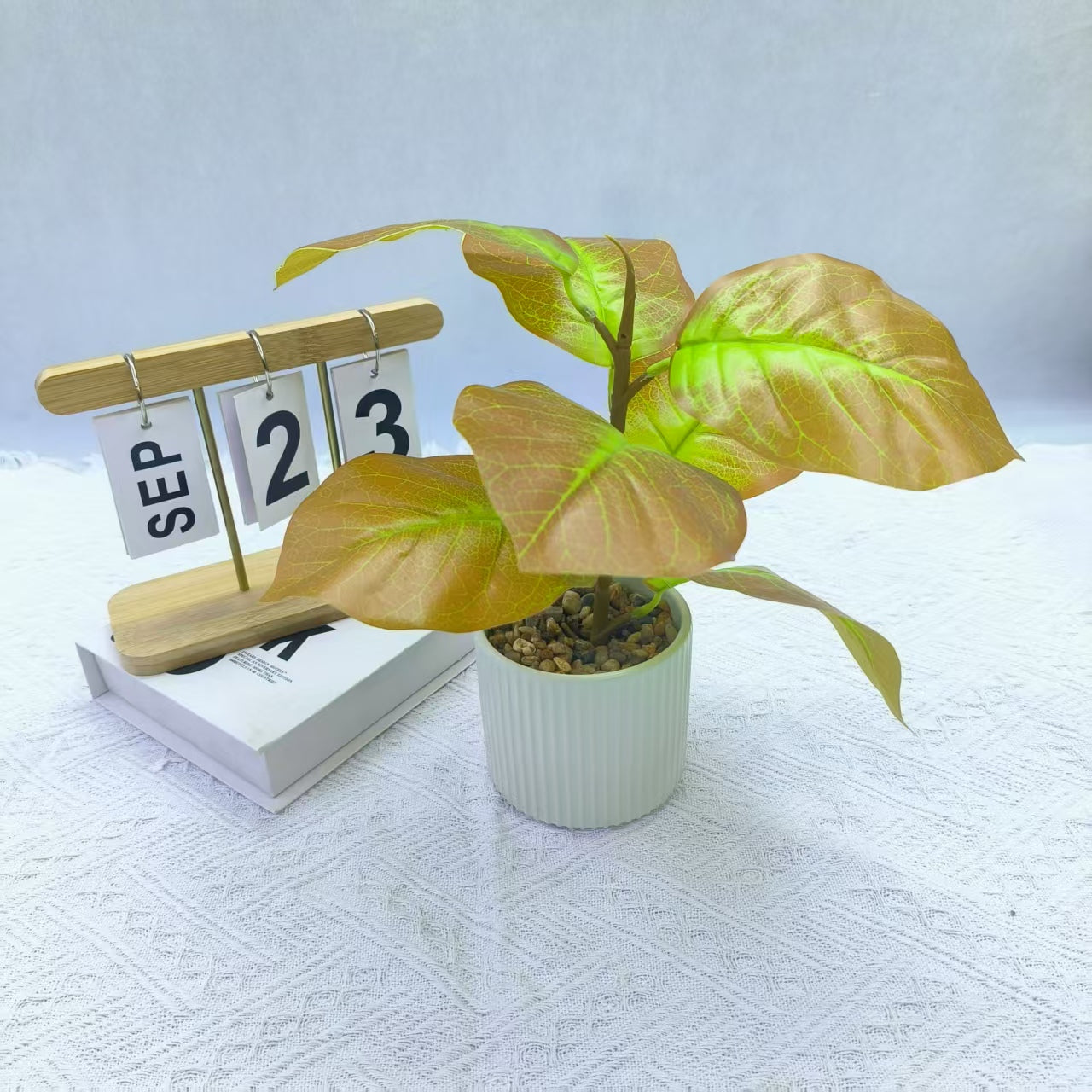 Artificial Philodendron Red Congo