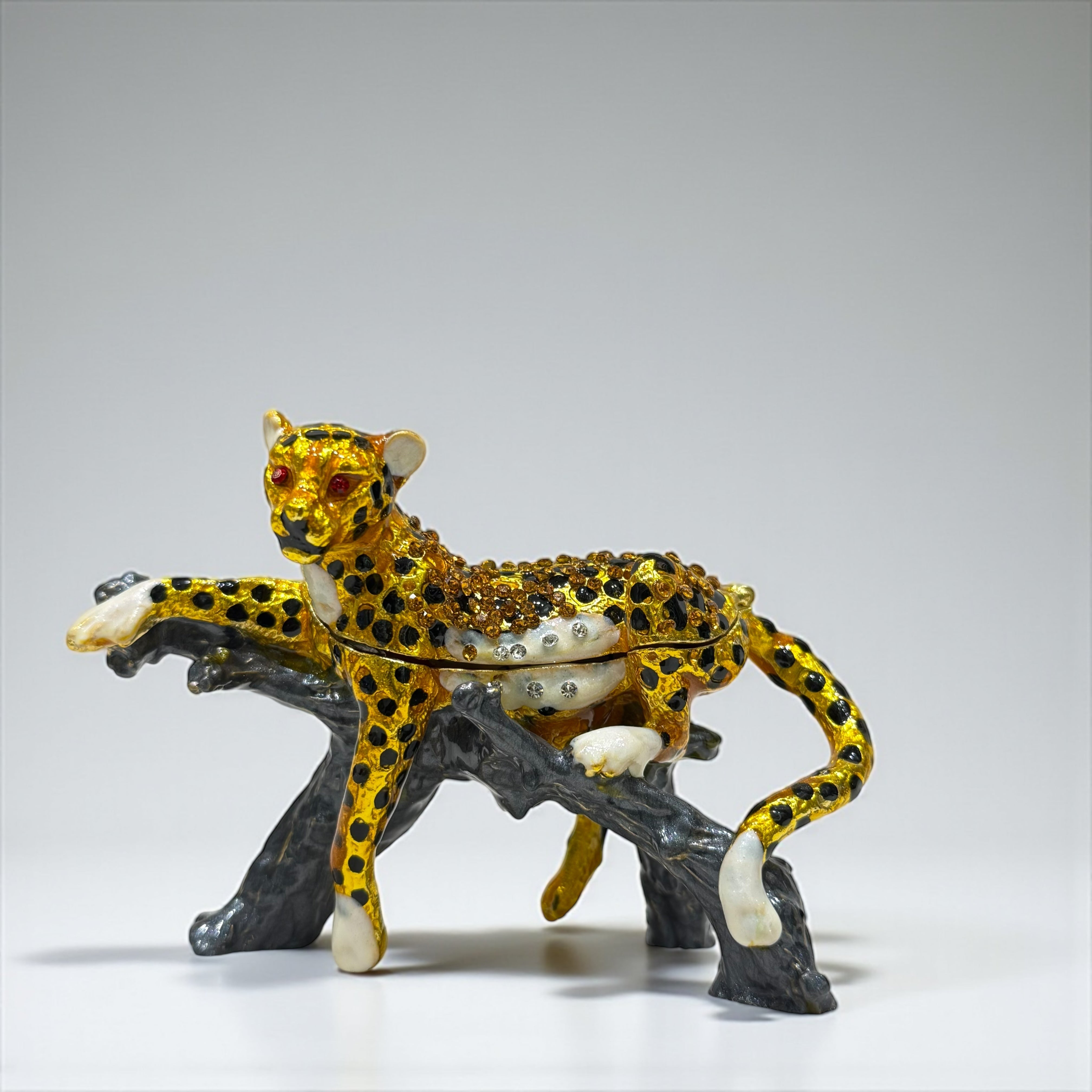 Golden Leopard Hidden Storage Figurine