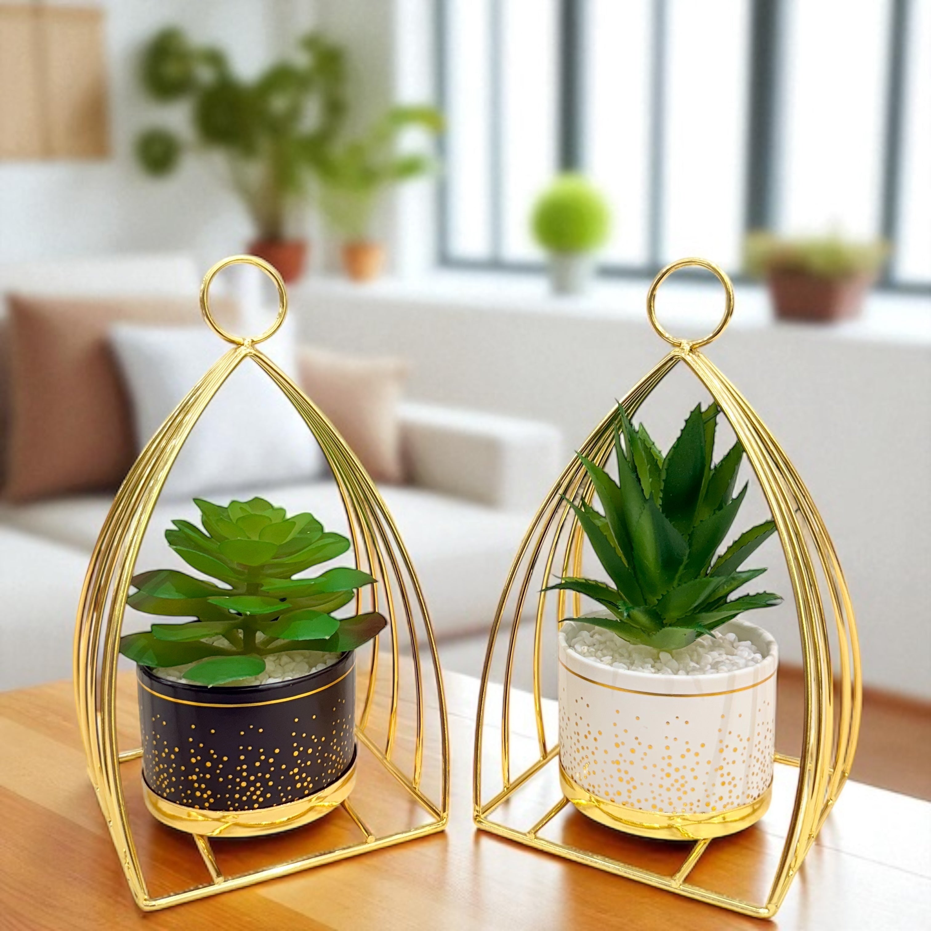 Luxury Artificial Plant in Star Cage