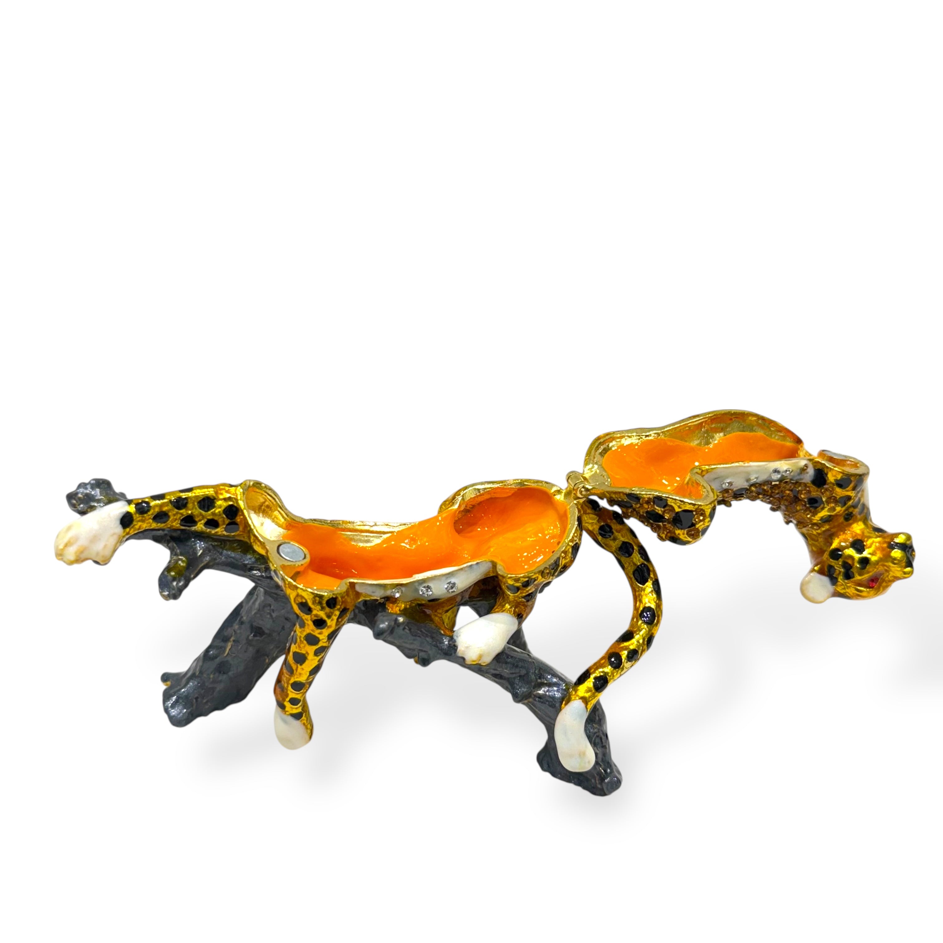 Golden Leopard Hidden Storage Figurine