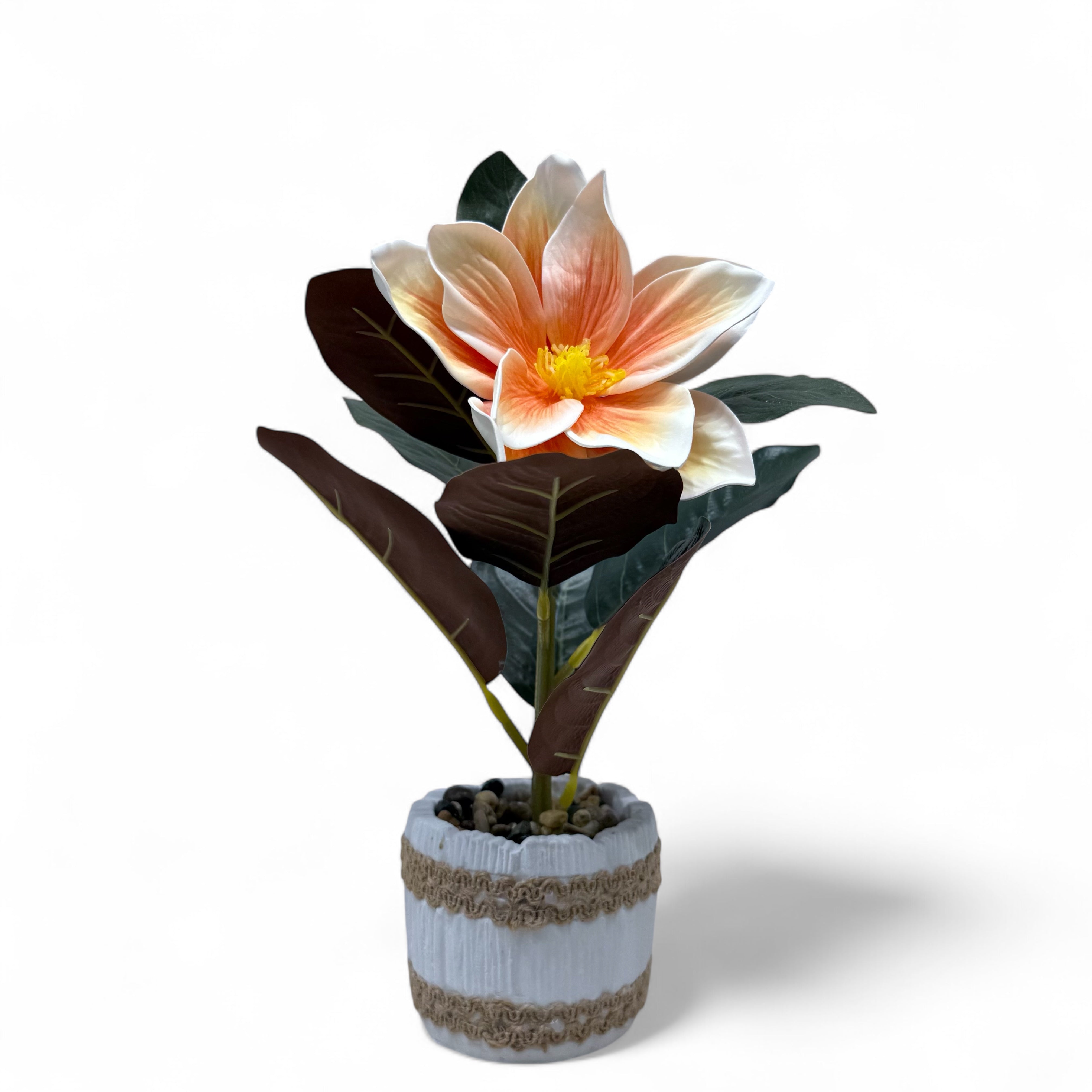 Artificial Lily Plant - Soft Orange