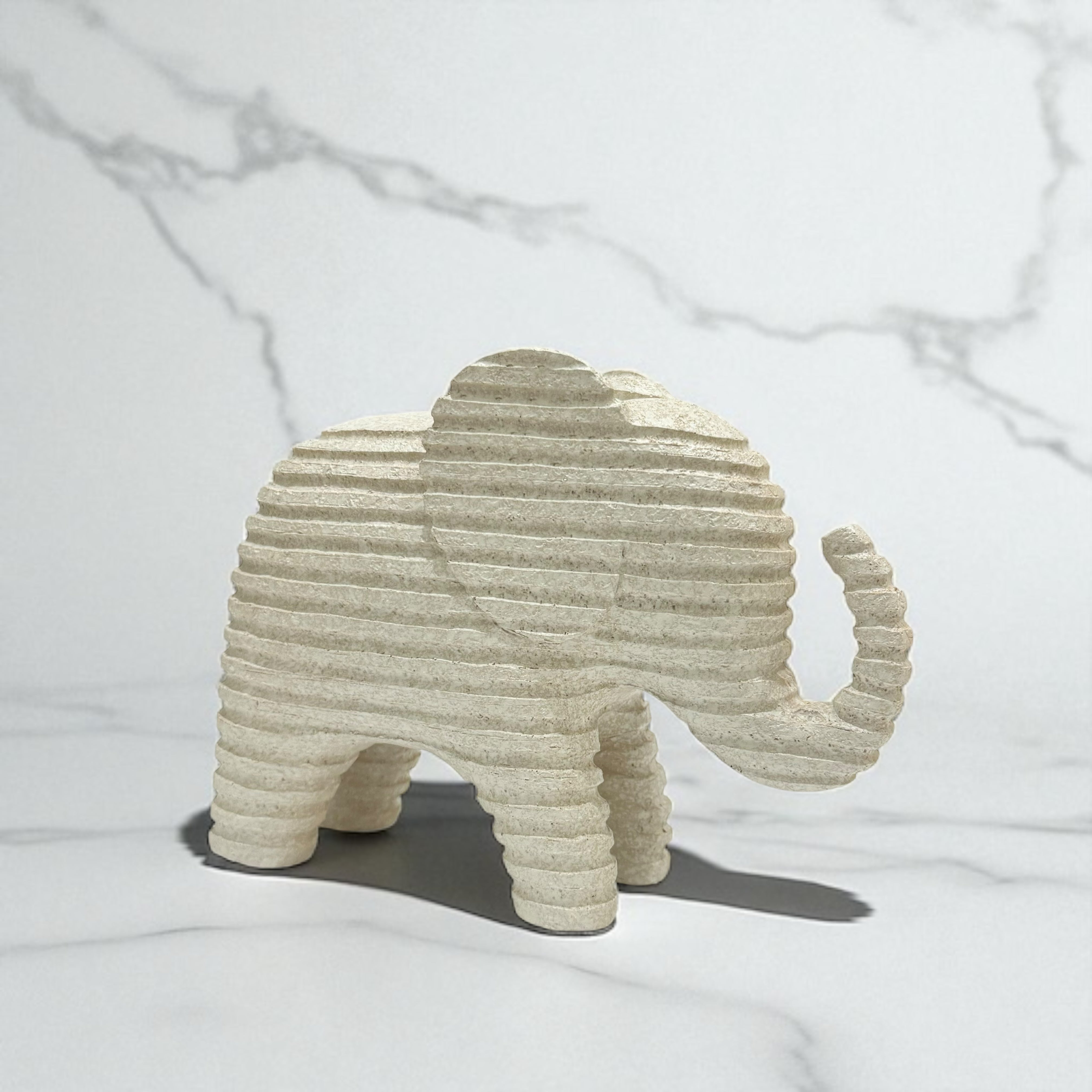 Textured Minimal Elephant Showpiece