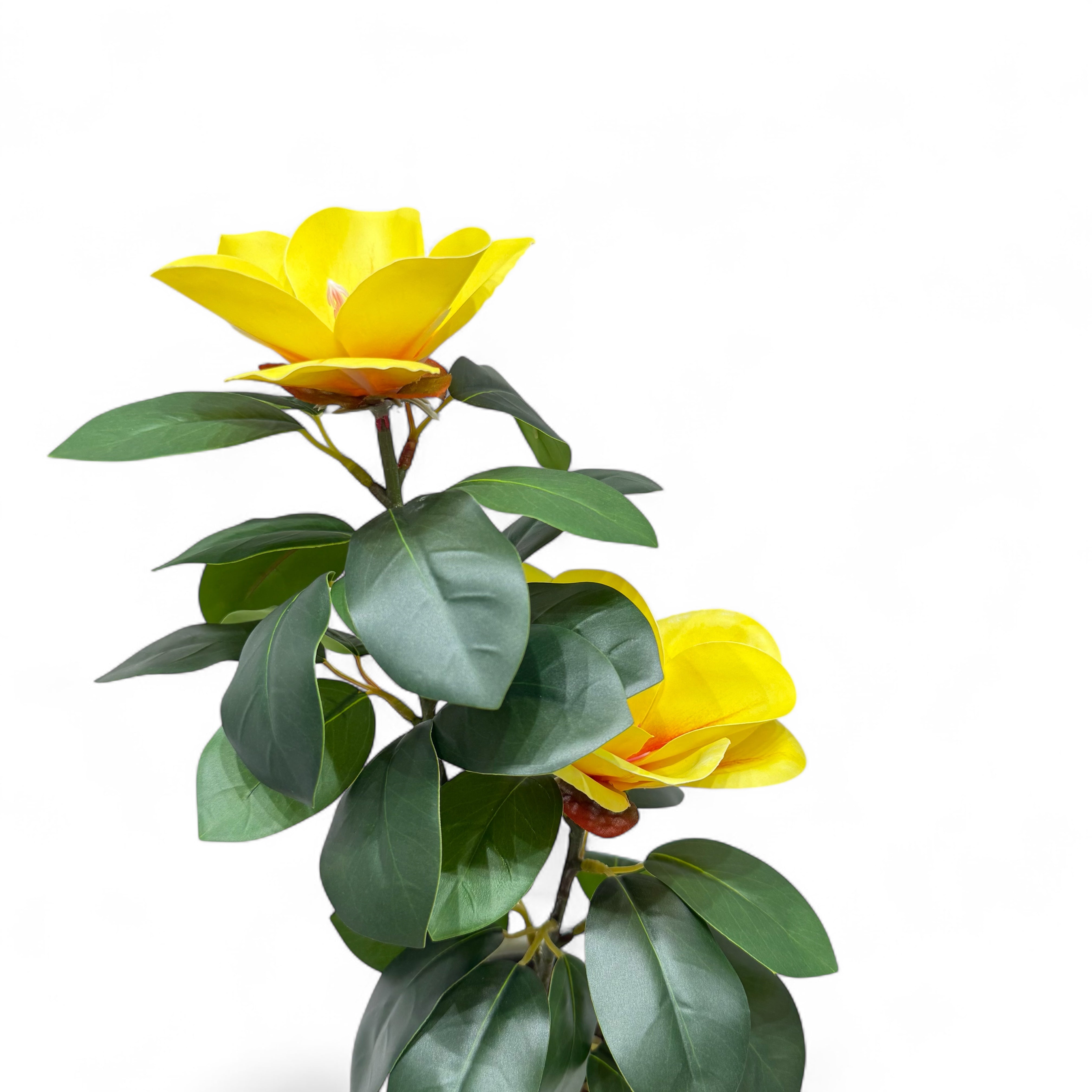 Lotus-Inspired Artificial Flower Plant - Yellow