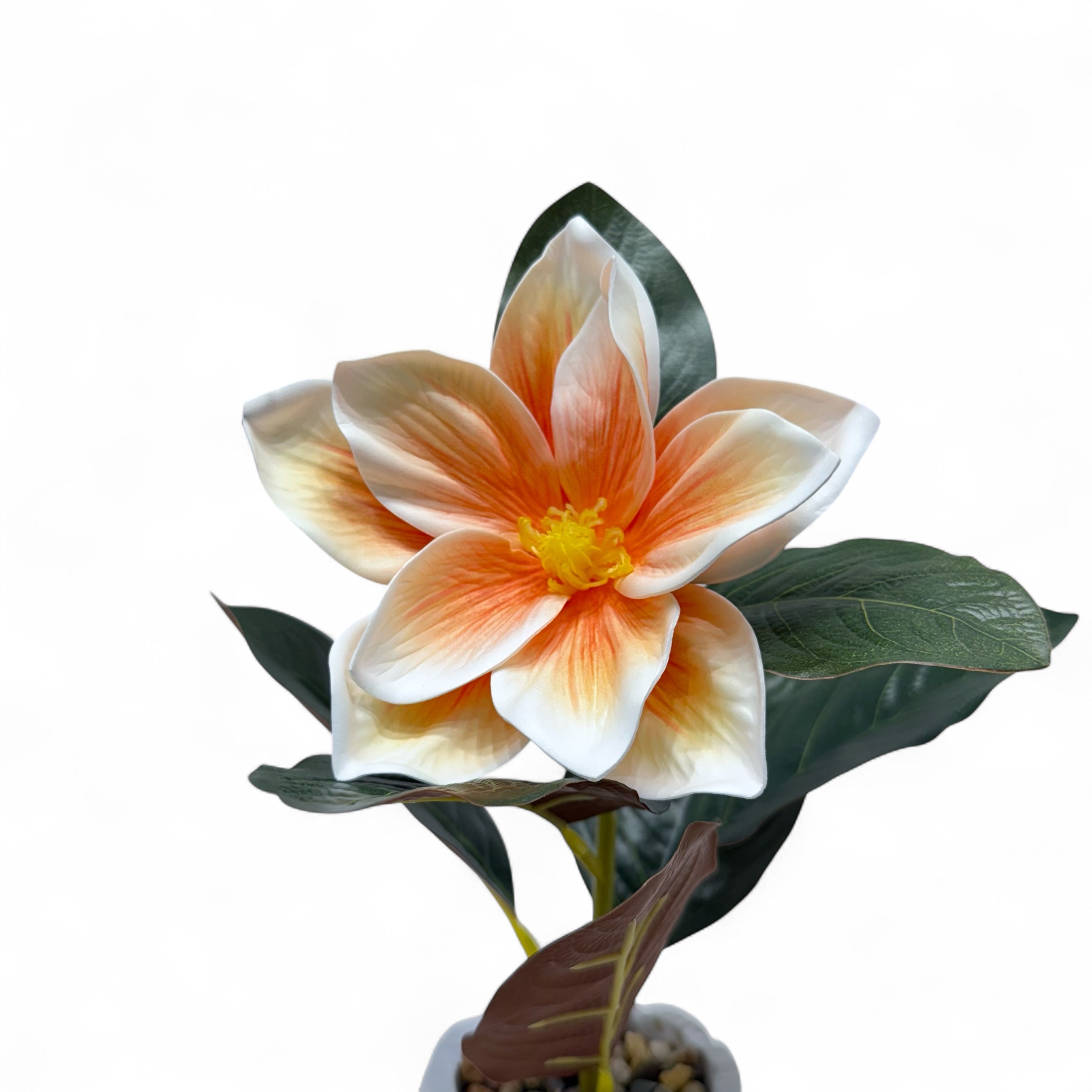 Artificial Lily Plant - Soft Orange