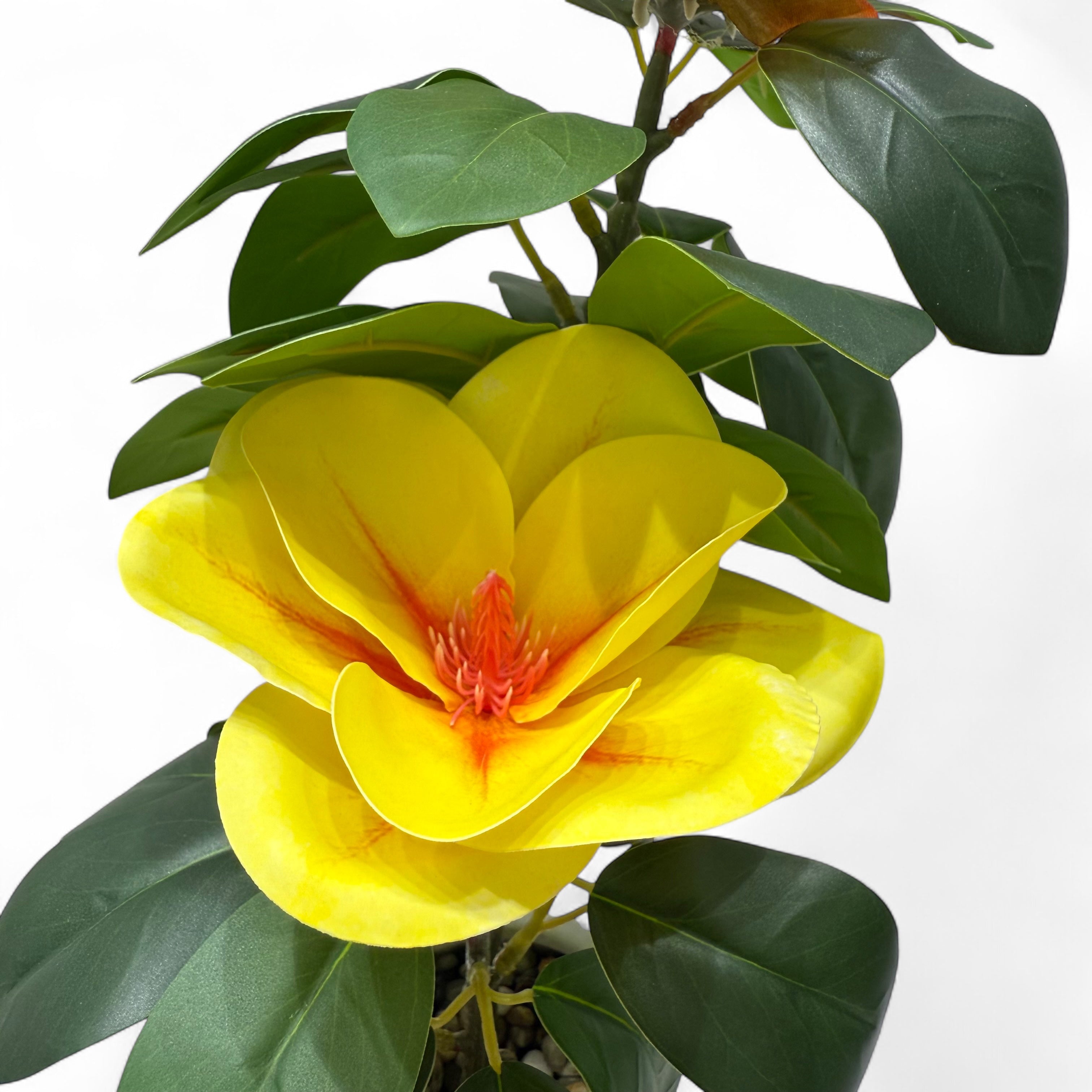 Lotus-Inspired Artificial Flower Plant - Yellow
