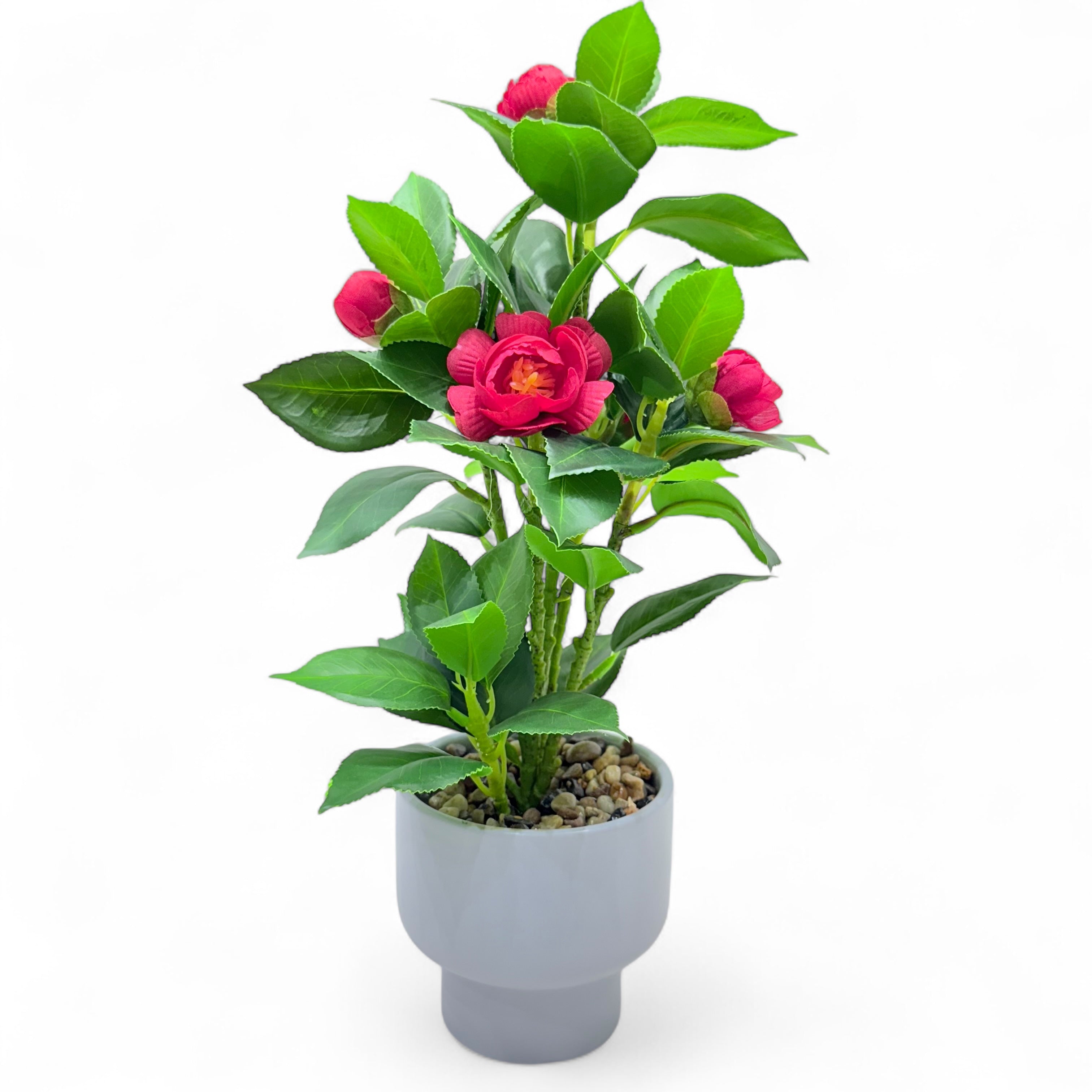 PlantScarlet Camellia Blossom Artificial Plant