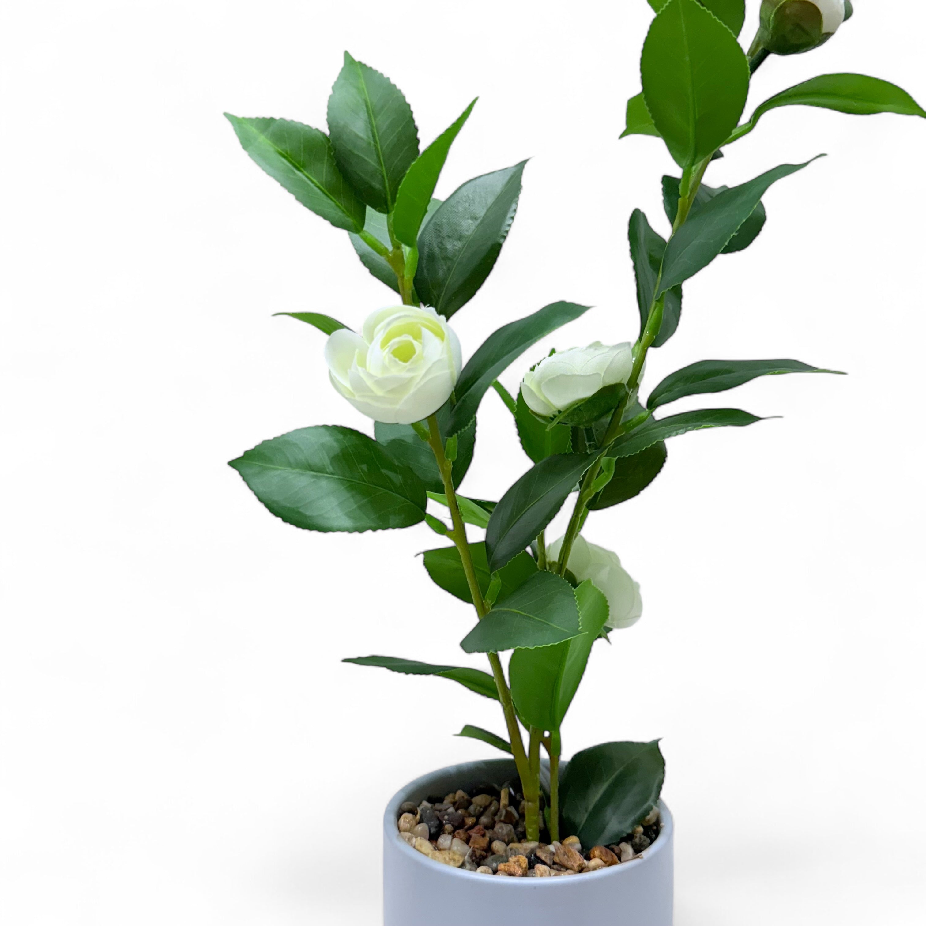 White Blossom Camellia Artificial Plant