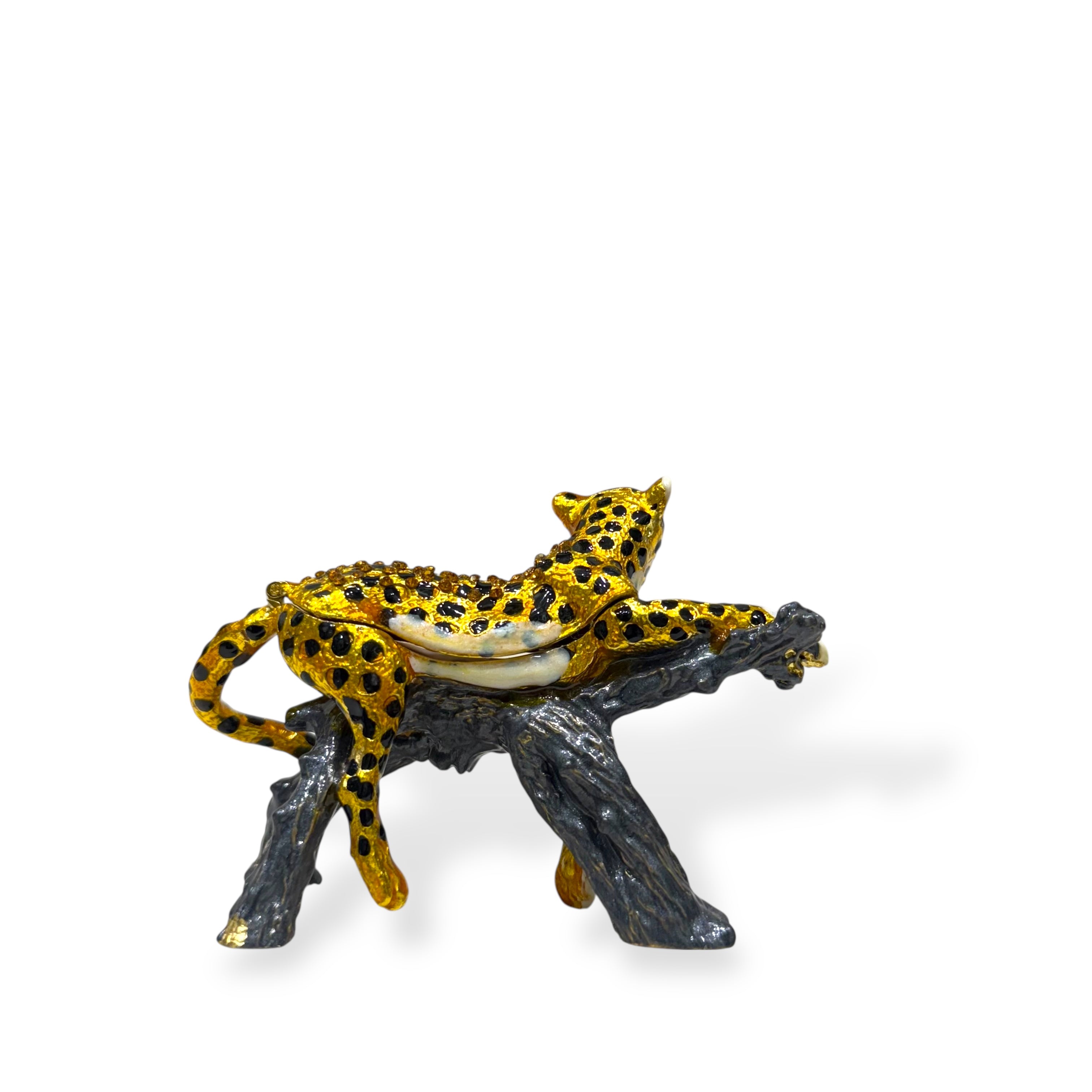 Golden Leopard Hidden Storage Figurine