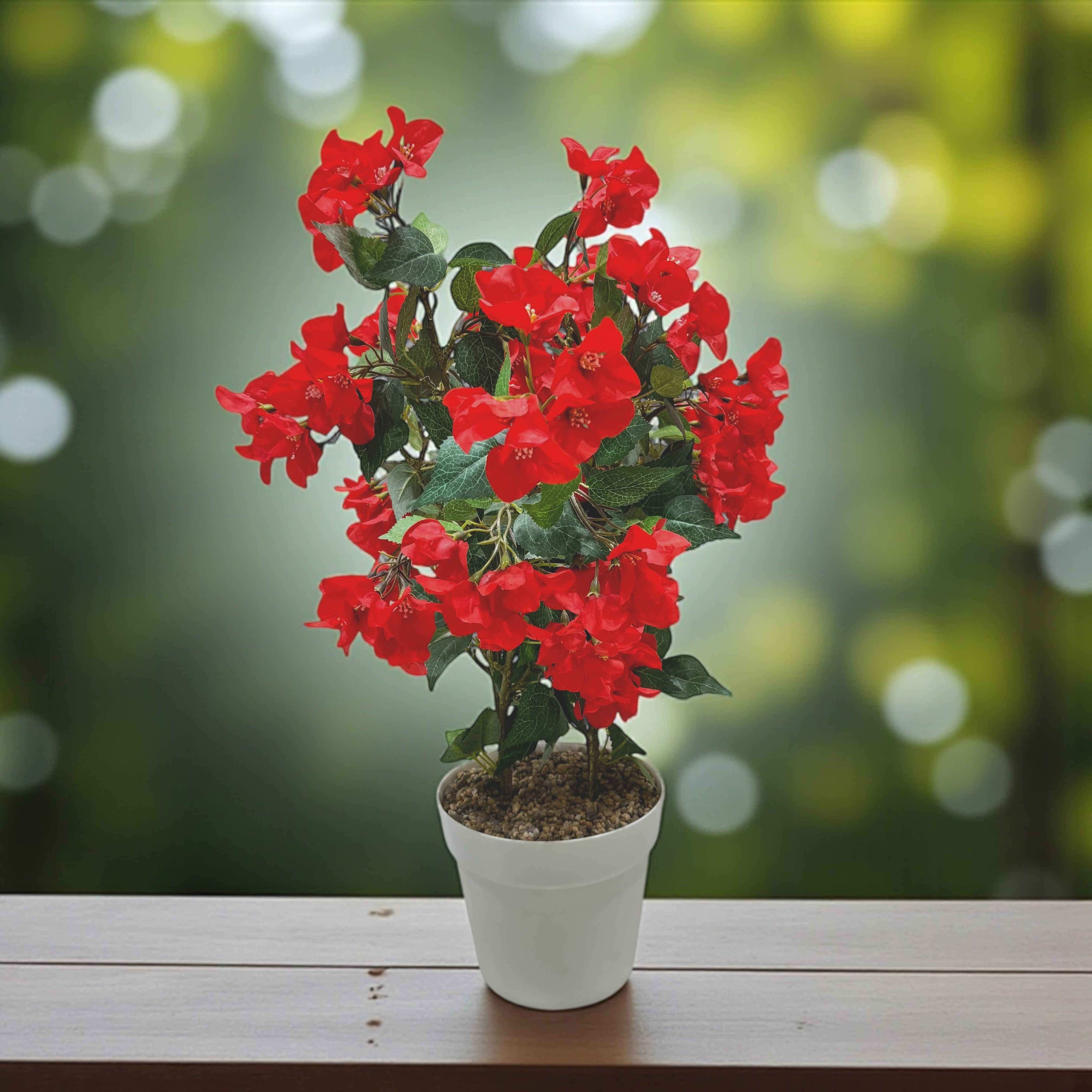 Vibrant Red Artificial Floral Plant