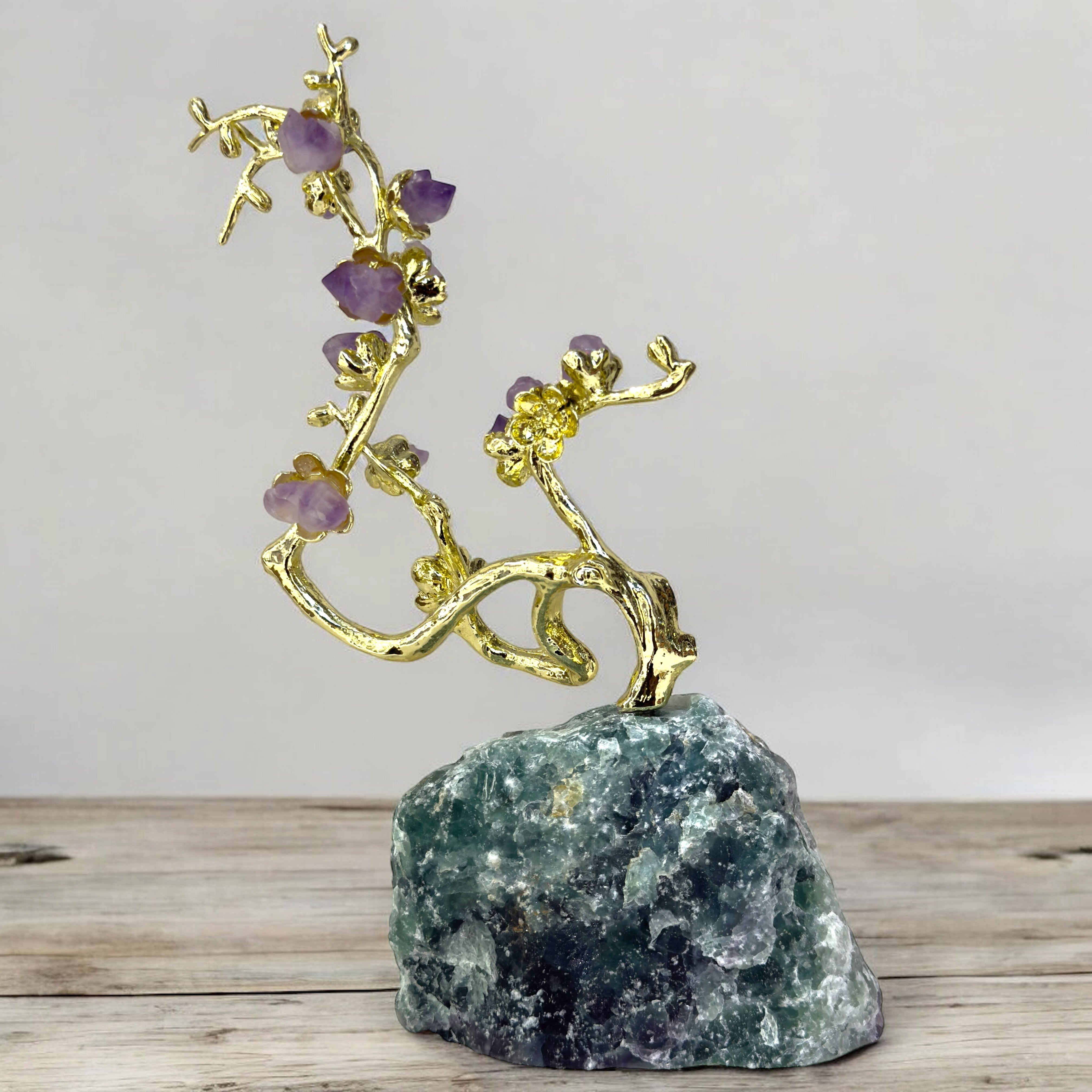 Twilight Bloom – Amethyst on Java Stone Tree