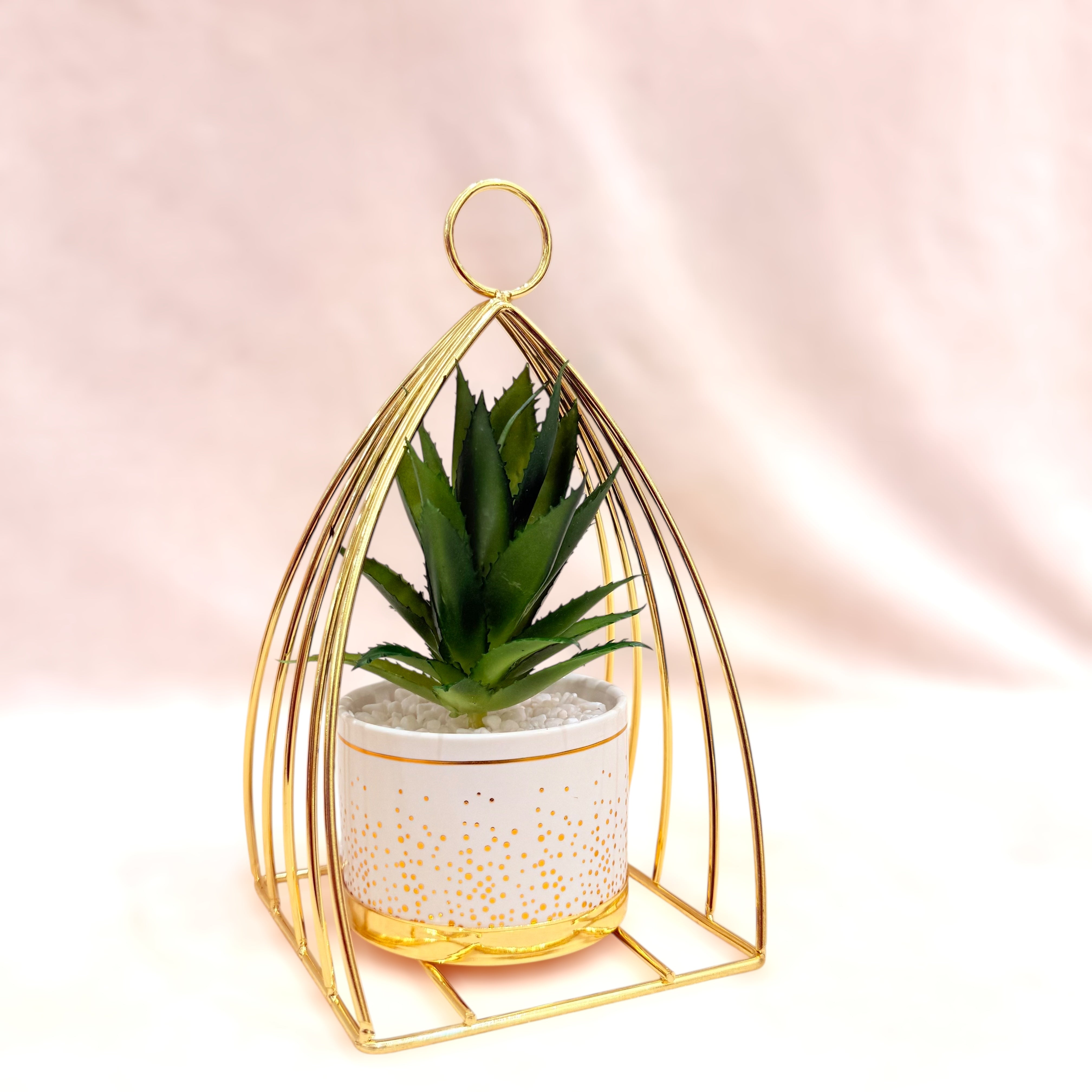 Luxury Artificial Plant in Star Cage