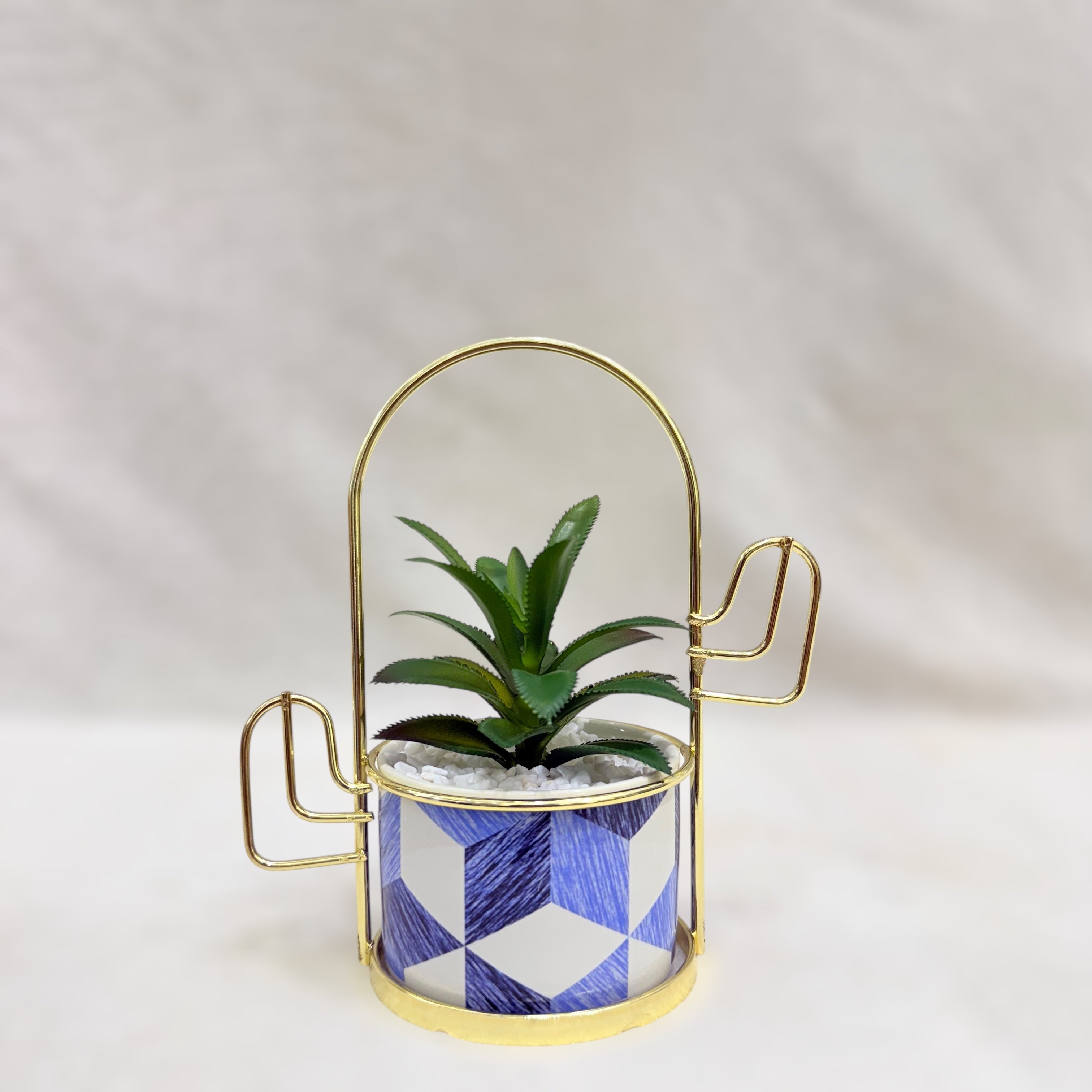 Blue Mosaic Succulent Planter Set